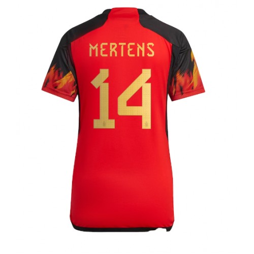 Fotballdrakt Dame Belgia Dries Mertens #14 Hjemmedrakt VM 2022 Kortermet